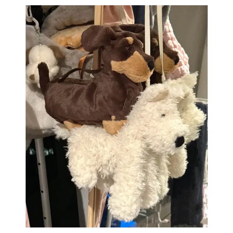 Túi Đeo Chéo Hình Búp Bê Nhồi Bông Đáng Yêu Thời Trang Cho Nữ