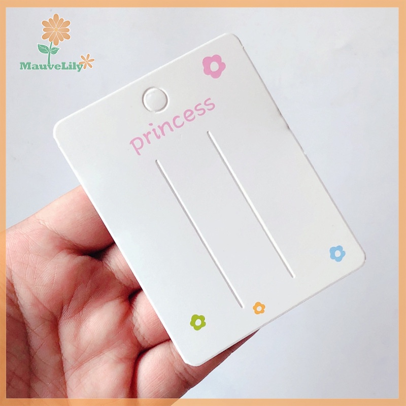 Set 50 Thẻ Giấy Trưng Bày Kẹp Tóc Trang Sức Thời Trang uuu