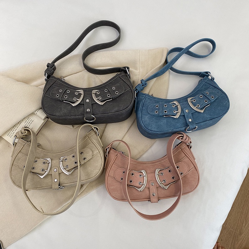 Túi Đeo Chéo Một Nửa Mặt Trăng Phong Cách retro Cao Cấp Phong Cách Hàn Quốc Mới Dành Cho Bạn Nữ 23