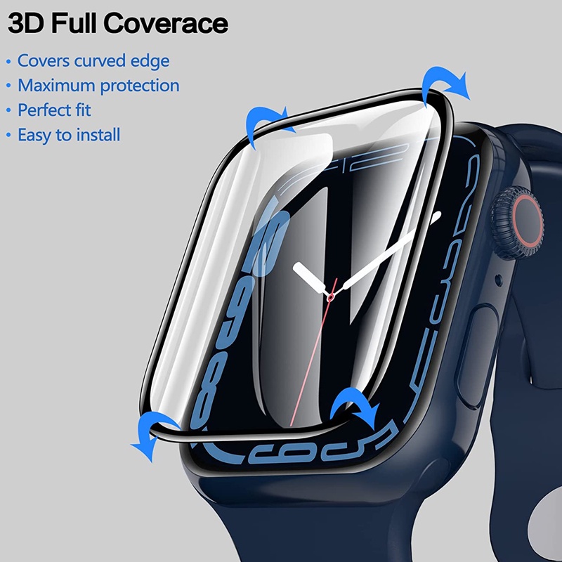 Miếng Dán Bảo Vệ Màn Hình Cong 3d Cho apple watch 44mm 45mm 40mm 41mm 42mm 38mm iwatch series 8 7 se 6 5 4 9 ultra 49mm