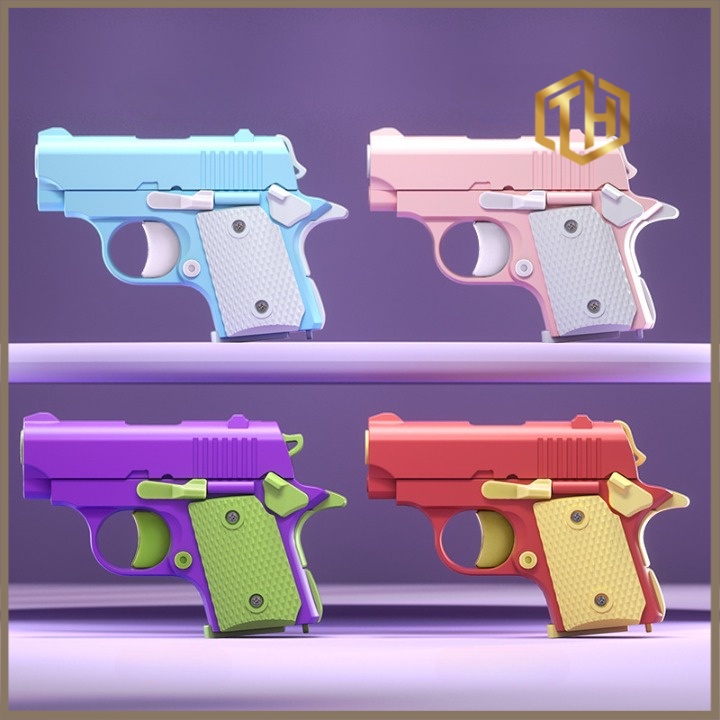 Súng Đồ Chơi Mô Hình 3D Mini, Súng Cà Rốt 1911 Vô Tri Giải Tỏa Căng Thẳng Cho Bé Loại 1 Đầy Đủ Chi Tiết