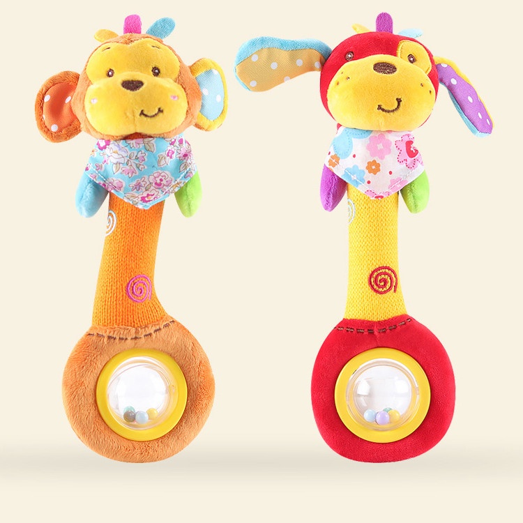 Đồ Chơi Lục Lạc Lắc Tay Hình Thú Nhồi Bông Mềm Mại Đáng Yêu Cho Bé