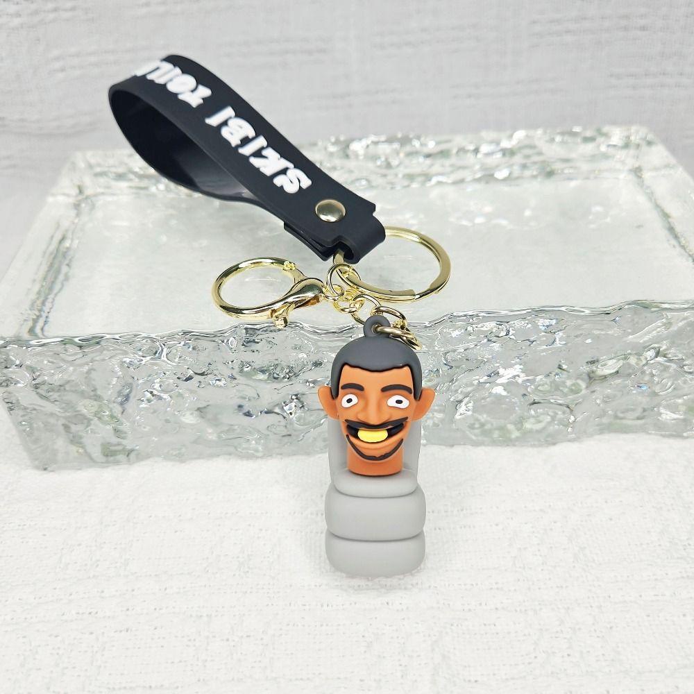Mmluck skibidi Móc Chìa Khóa Bằng pvc Hình Nhân Vật Trượt Tuyết / tv man / man camara / skibidi dop anime