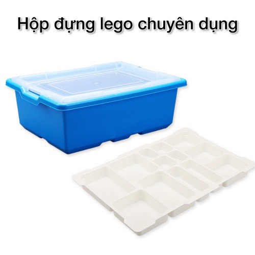 Hộp đựng linh kiện chuyên dụng 40x30x15cm - Khay phân loại 13 ngăn tăng 2 lần tốc độ lắp dùng cho bộ 9686, education