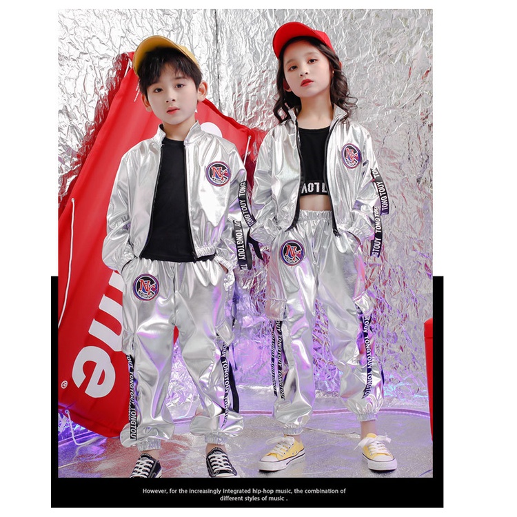 Bộ Đồ Đính Kim Sa Phong Cách hiphop Đường Phố Cho Bé Gái