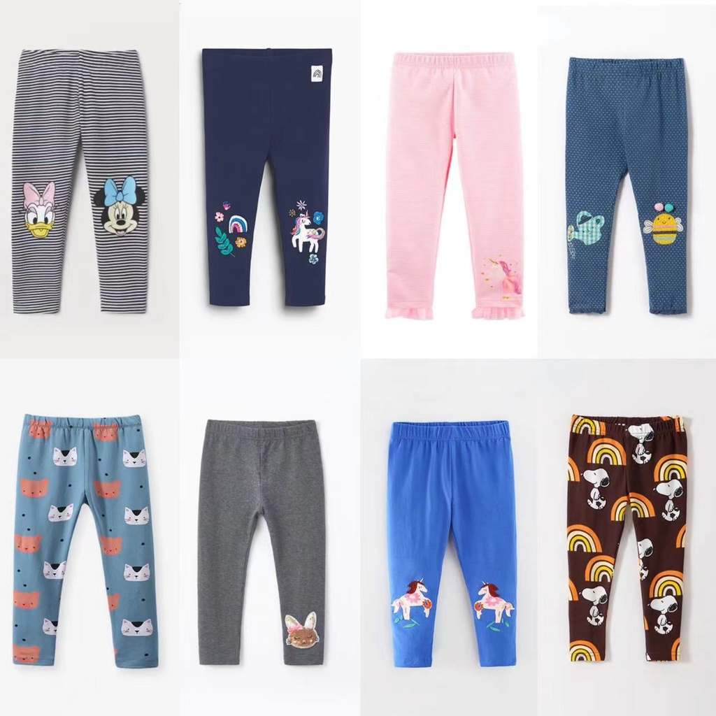 Quần Legging Cotton Dài Phong Cách Âu Mỹ Thời Trang Mới Cho Bé Gái