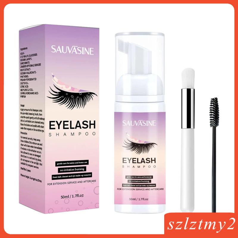 Dầu Gội Làm Sạch Lông Mi Chuyên Nghiệp 50ml Kèm Cọ Làm Sạch Dành Cho Khách Sạn / Trong Nhà