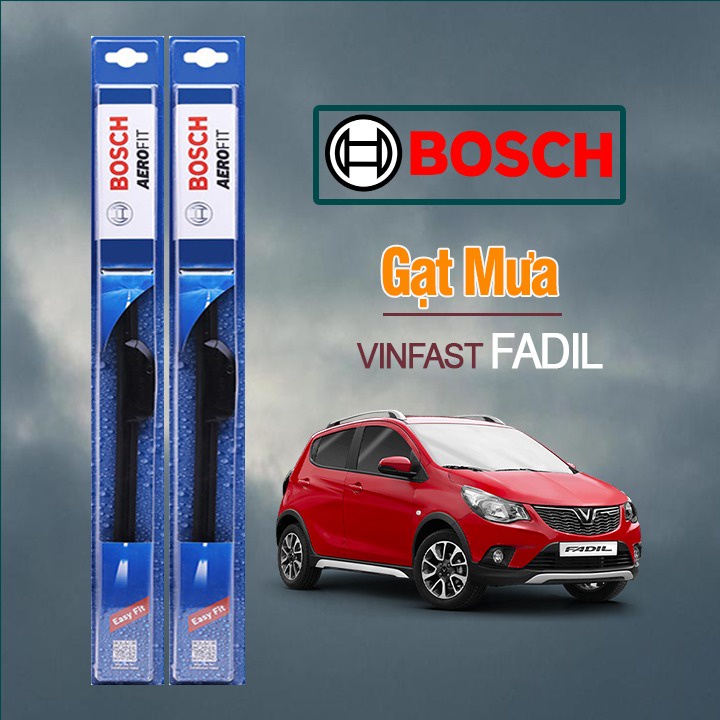 Gạt Mưa Xe Vinfast Fadil Thương Hiệu BOSCH Aerofit Lưỡi Silicone Cao Cấp Chính Hãng +
