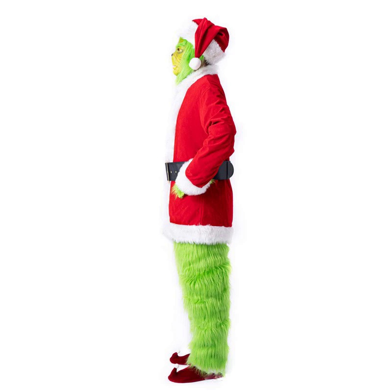 Grinch Bộ Đồ Hóa Trang Quái Vật Tóc Xanh Lá Cây cosplay Giáng Sinh cos mask Thef
