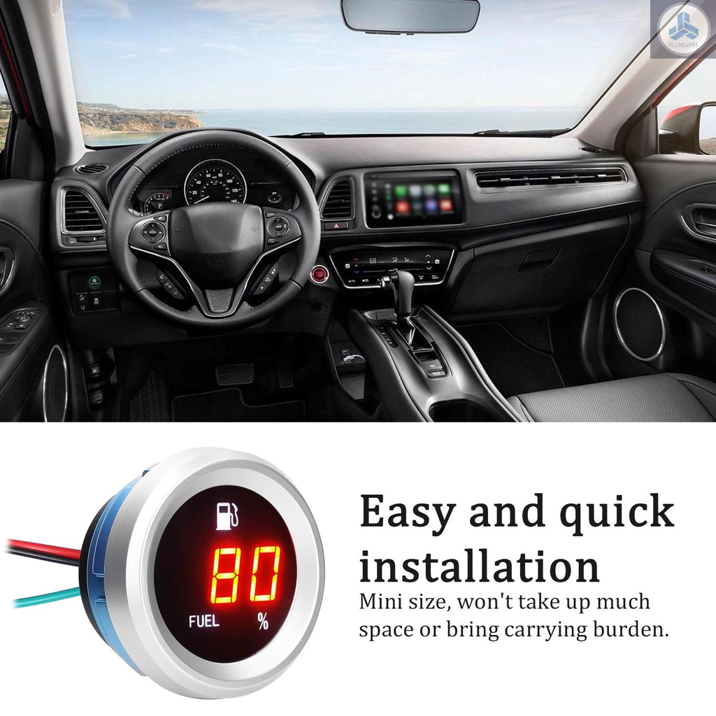 Đồng Hồ Đo Mức Nhiên Liệu Kỹ Thuật Số Có Đèn Nhấp Nháy 9-35v 1-vn1 Cho Xe Mô Tô