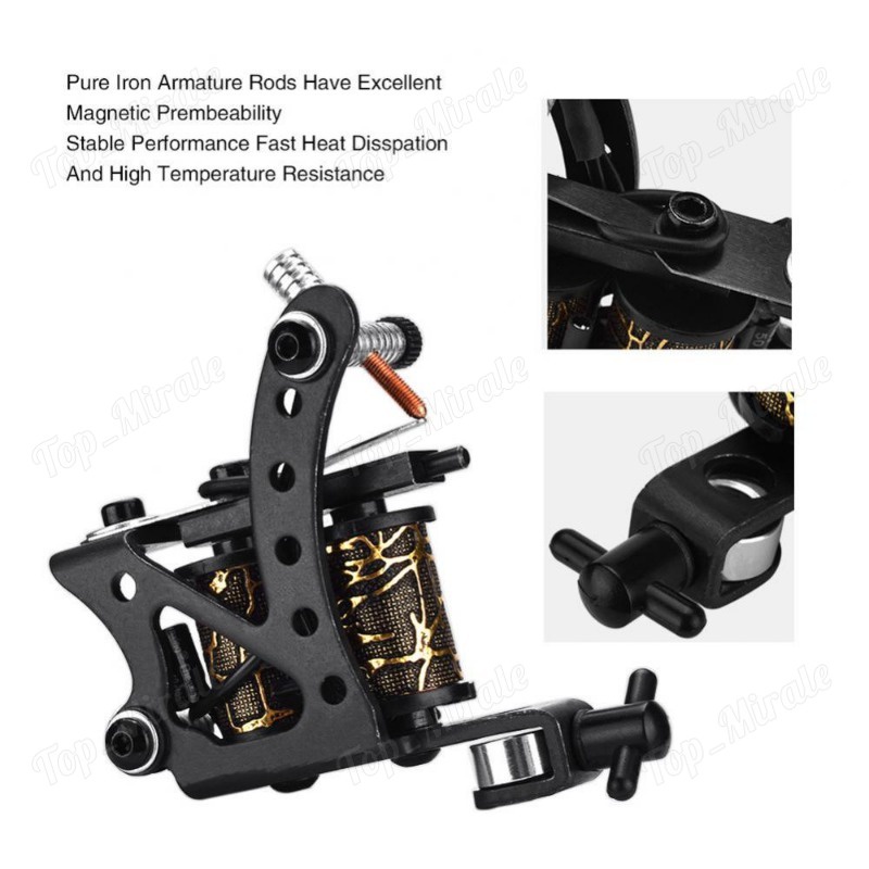 Trọn Bộ Máy Xăm Hình Tattoo Cao Cấp 1 Máy Máy xăm hình kiểu xoay bằng hợp kim chuyên