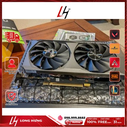 Card màn hình,VGA Cũ ZOTAC TRX 3060TI TWin Đã Qua Dử Dụng ,VGA 3060TI TWIN EDGE 8GB GDDR6 Bảo hành 1 tháng