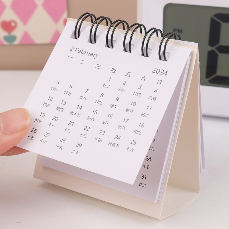 Lịch Để Bàn mini Năm 2024 Tự Trang Trí Hình Động Vật Dễ Thương