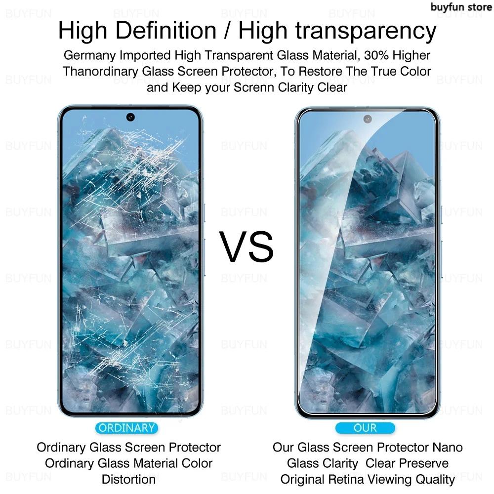 2AK 2Pieces Full Cover Tempered Glass 9H Premium Screen Protector HD Protective Film For Google Pixel 8 Pixel8 Pro 5A 5G