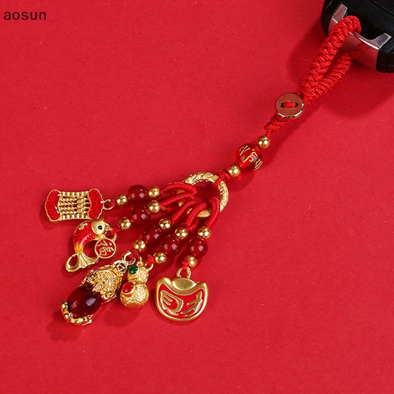 Aosun Móc Khóa Kim Loại May Mắn Và Phước Lành Phong Cách Trung Hoa Cổ Điển Treo Túi Xách / Điện Thoại