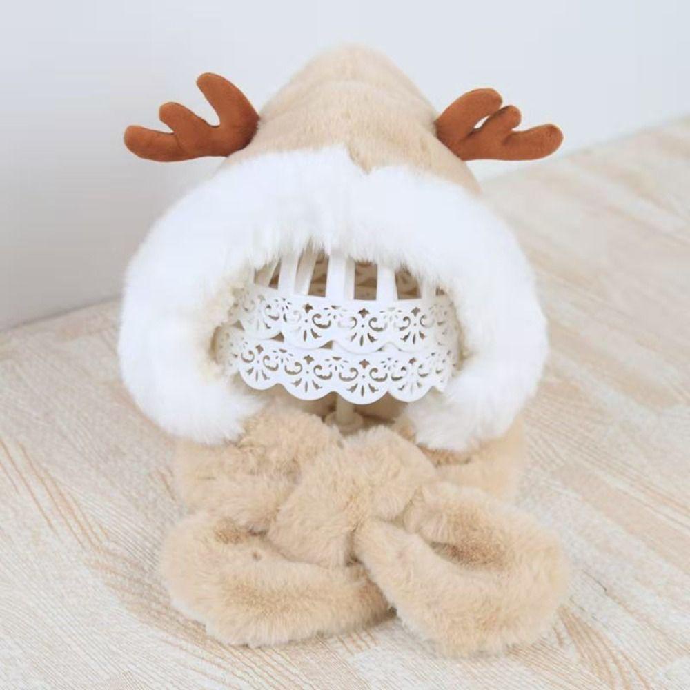 Shanhai set Mũ Trùm Đầu Và Khăn Choàng Cổ Bằng Vải Dệt Kim Màu Trơn Họa Tiết Hoạt Hình one piece Phong Cách Hàn Quốc Dành Cho Trẻ Em
