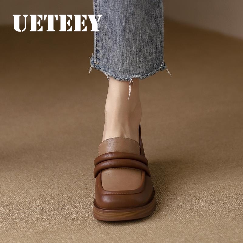 UETEEY  giày búp bê đế cao lolita giày Mary Jane Đế da mềm đế thời trang Lịch sự Thanh lịch Phóng khoáng Lịch lãm FLF23B01X3 44Z231102