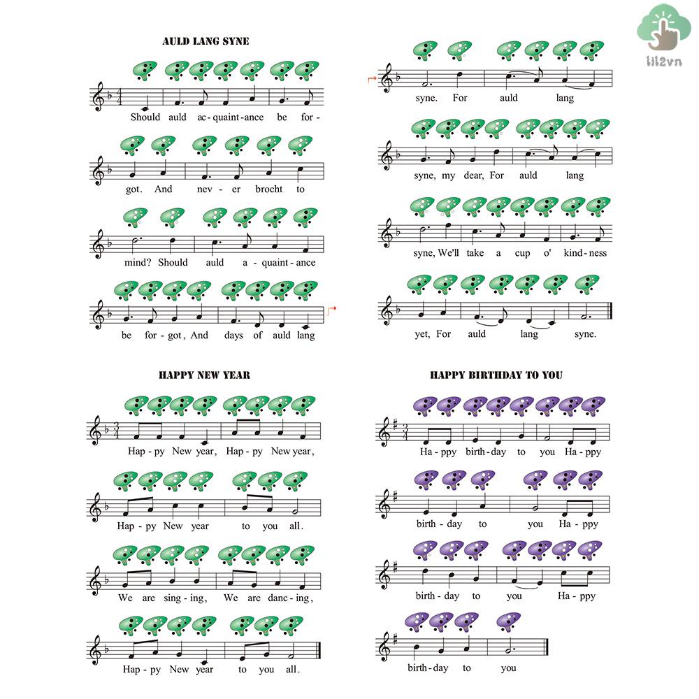 Kèn ocarina Gốm 6 Lỗ Kèm Dây Đeo Cho Người Mới Bắt Đầu