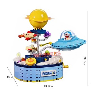 Doremon: Cuộc phiêu lưu không gian Phi hành gia được ủy quyền chính hãng K20421 Khối xây dựng Đồ chơi trẻ em Quà tặng