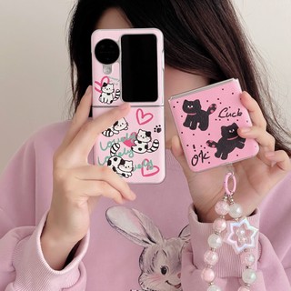 Ốp Điện Thoại Chống Sốc Mạ Điện Hình Mèo Cho oppo find n3 flip for oppo find n2 flip Lật