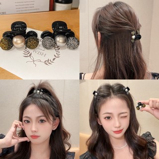 Ngọc trai nhỏ kẹp nữ nửa kẹp tóc viền đập kẹp bên kẹp đầu cá mập kẹp mũ đội đầu