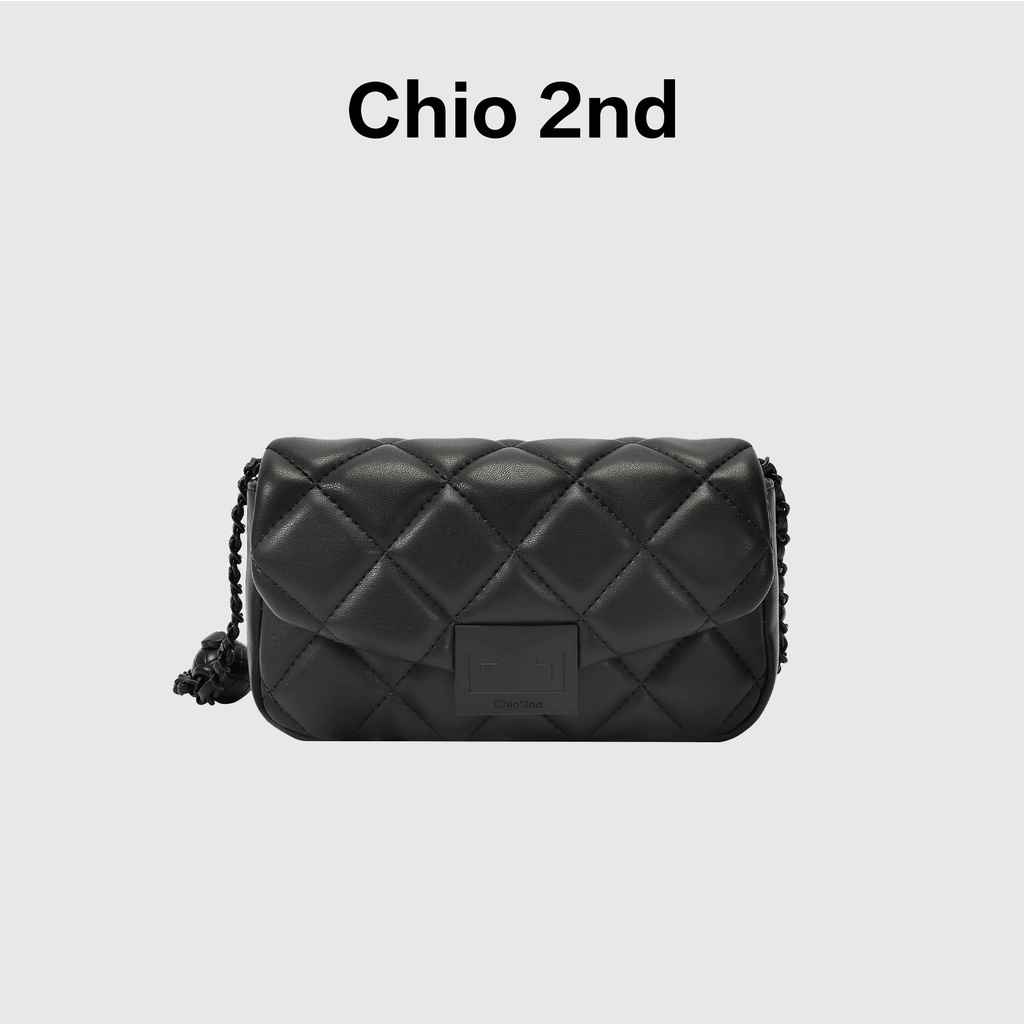 Túi Nanfeng Chio2nd Heishengqiao túi vuông nhỏ dây xích dành cho nữ túi đeo chéo một vai