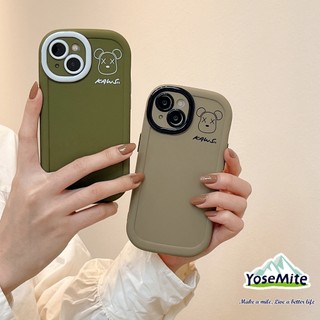In Hình Gấu Dễ Thương Ốp Điện Thoại Cho vivo y21 y20 y17 y15a y16 y1s vivo y22 y51 2020 95 y19 y50 v23e y02 v25 y35 v20 v25 pro cạnh vuông