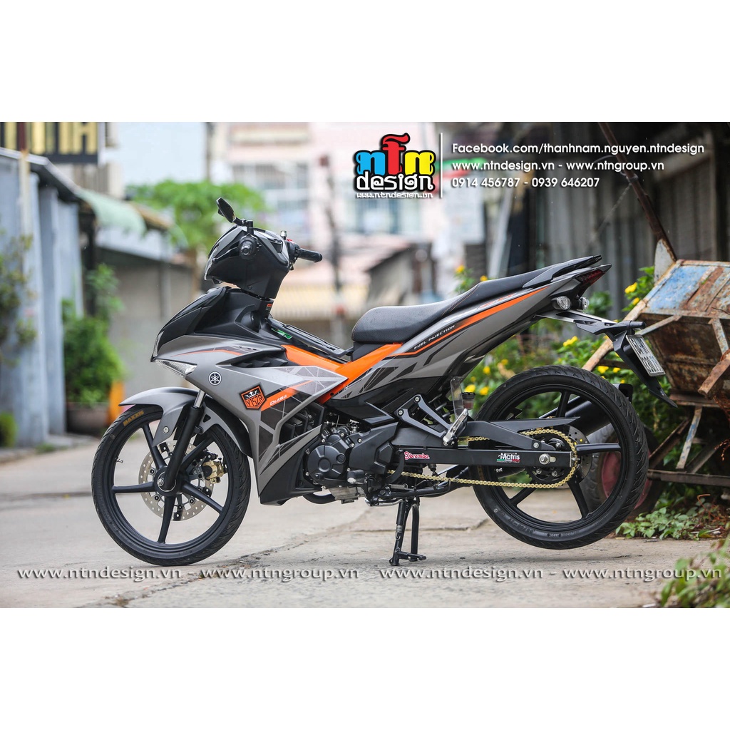 Tem rời Exciter 150 xám cam đen - mẫu Y15ZR 2023 siêu hot