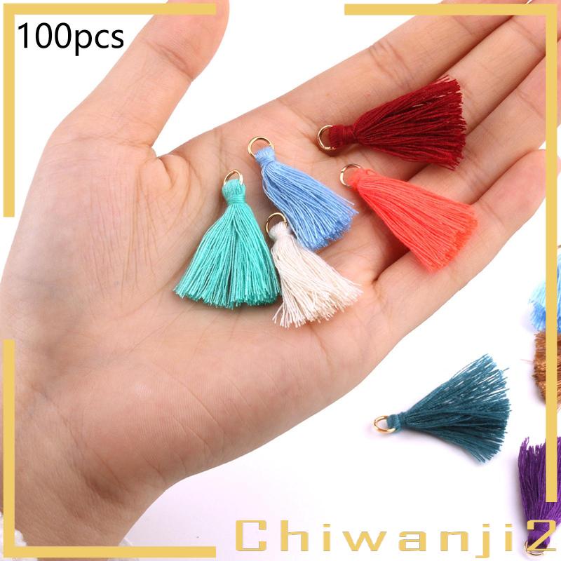 Bộ 100 Dây Tua Rua Lụa Nhiều Màu Sắc 3.5cm 100 Cái 3cm