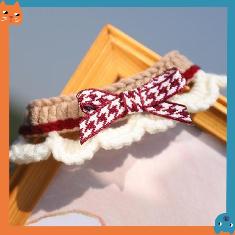 Khăn Choàng Cổ Đan Len Dễ Thương Cho Thú Cưng