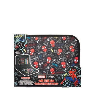 Bộ màu vẽ smiggle spider-man on the go colouring studio - igl479504blk