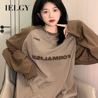 Áo thun dài tay IELGY dành cho nữ Áo giảm béo dáng rộng và đa năng phong cách Hàn Quốc
