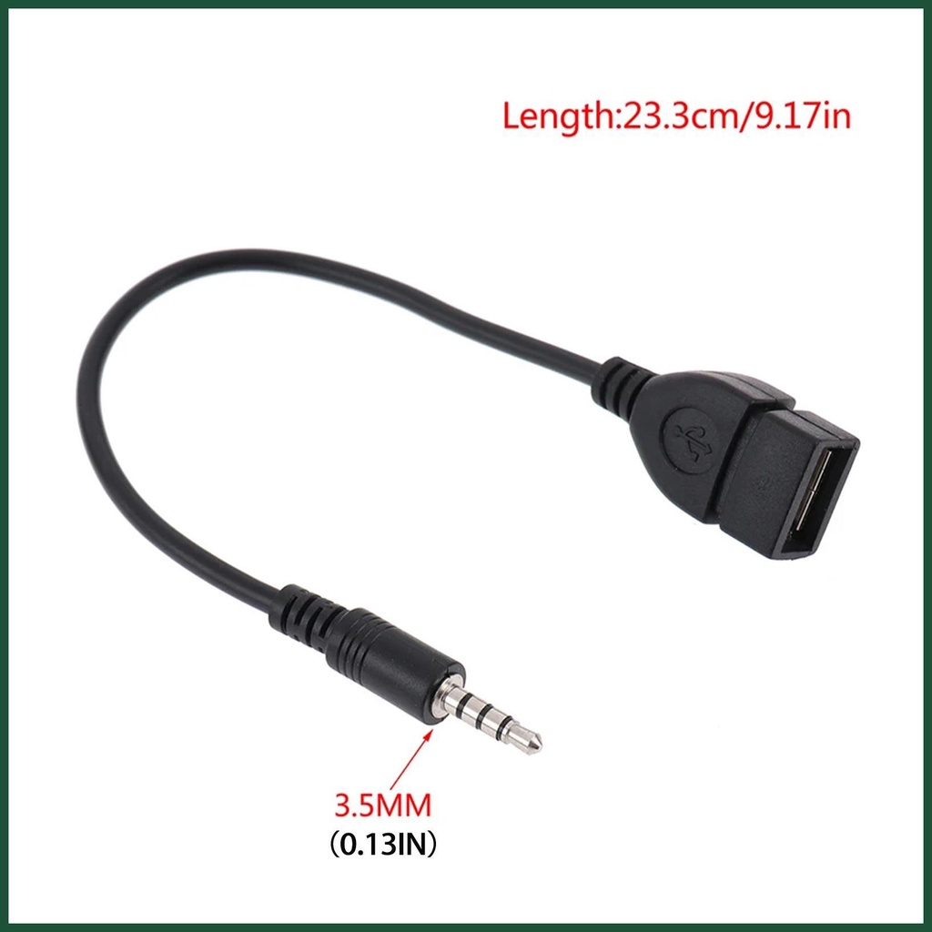 Dây Cáp Chuyển Đổi Âm Thanh aux 3.5mm Đầu Cắm Sang usb Cho Xe Hơi