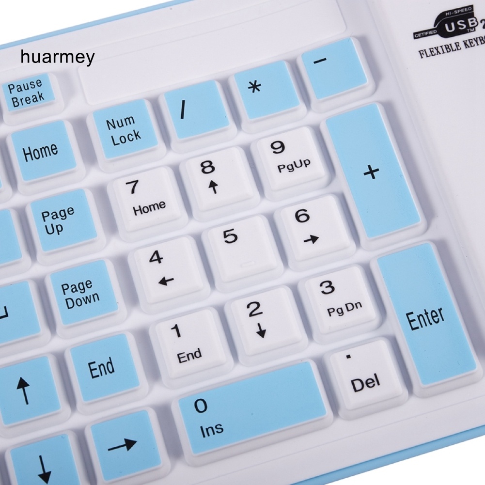 Bàn Phím silicone Mềm Chống Bụi 103 Phím Có Thể Gấp Gọn Cho laptop / Máy Tính