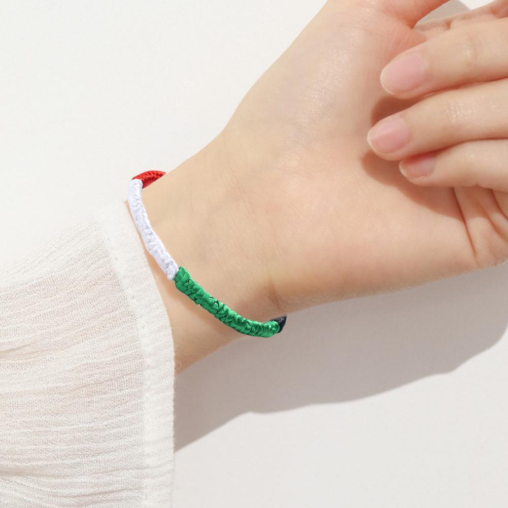 Palestinian Vòng Đeo Tay Bằng Vải Dệt Hình Lá Cờ palestine Có Giá Đỡ