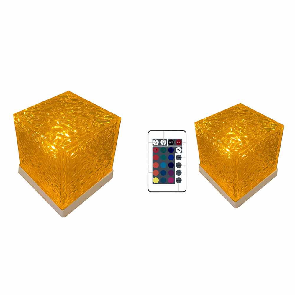 Decoration Sea Wave Night Light Rotating Water Ripple Small Night Lamp Creative Bedroom Bedside Flame Atmosphere Lamp Dynamic