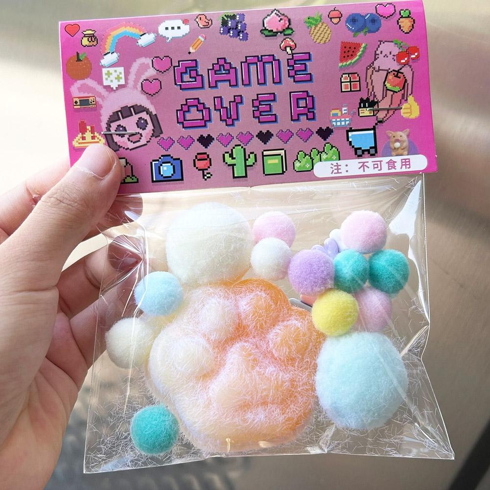 Đồ Chơi Khối Lập Phương Hình Dấu Chân Mèo Bằng Lông Nhung Kích Thước Lớn An Toàn f3u4