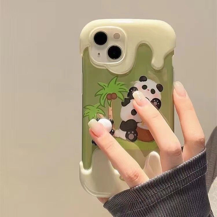 Ốp Điện Thoại Hình Gấu Trúc Cho iphone7 7plus 8 8plus xs xr 11 12 13 14 15 pro plus promax