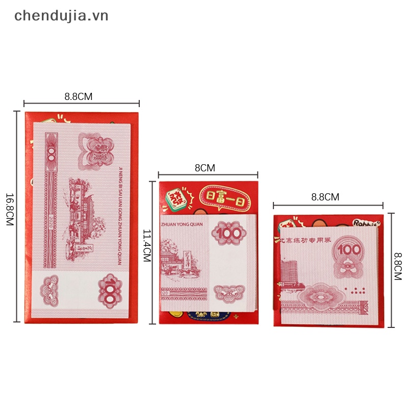 Bộ 6 Bao Lì Xì Năm Mới 2024 Họa Tiết Rồng Đỏ May Mắn diy