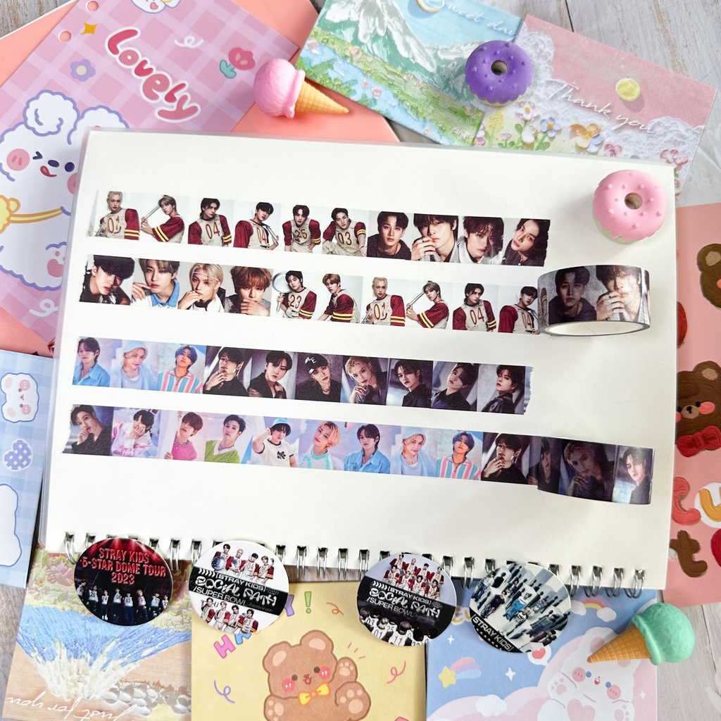 StrayKids Social Path 5-star Dome Tour 2023 Washi Tape V Album Layover Diy Stickers