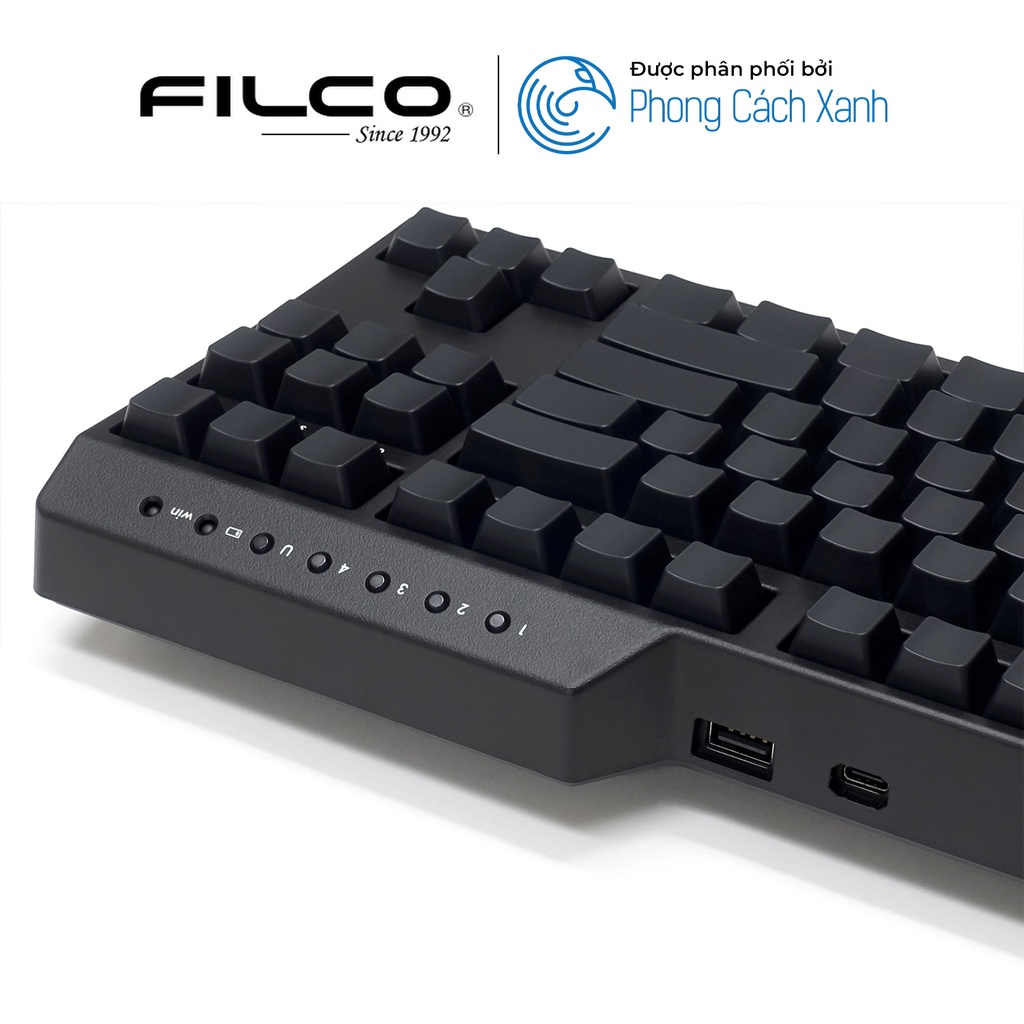 Bàn phím cơ Filco Majestouch Convertible 3 Ninja - Tenkeyless - Hàng chính hãng