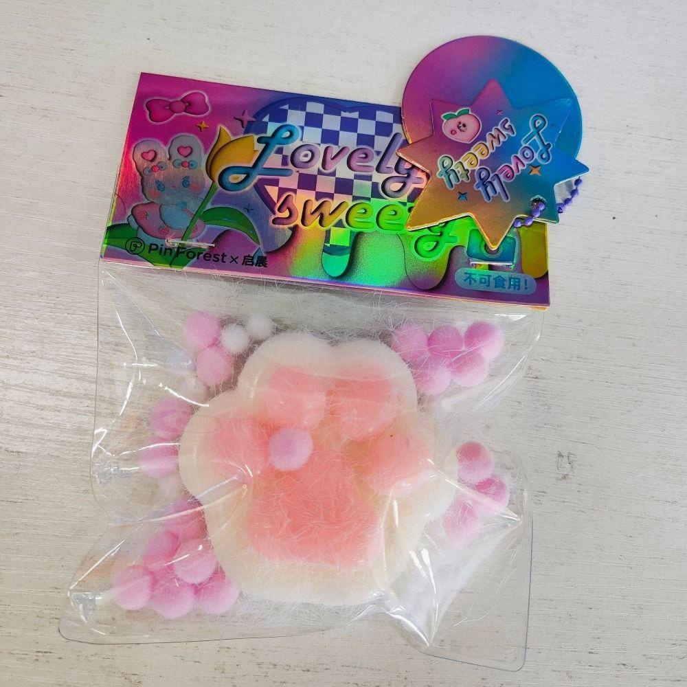 Đồ Chơi Bóp Mềm Mại Hình Dấu Chân Mèo Chuột hamster Bằng Vải Bông An Toàn Sáng Tạo Cho Người Lớn