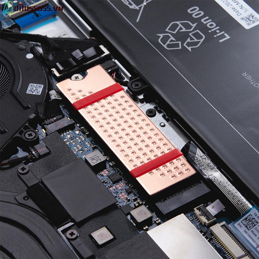 Bộ Tản Nhiệt Bằng Đồng Với Đệm silicone Cách Nhiệt Cho m.2 2280 ssd