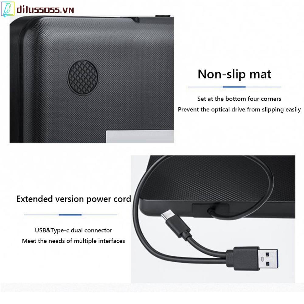Ổ Đĩa Rời dilussoss.vn usb 3.0 type-c dvd Cho laptop notebook