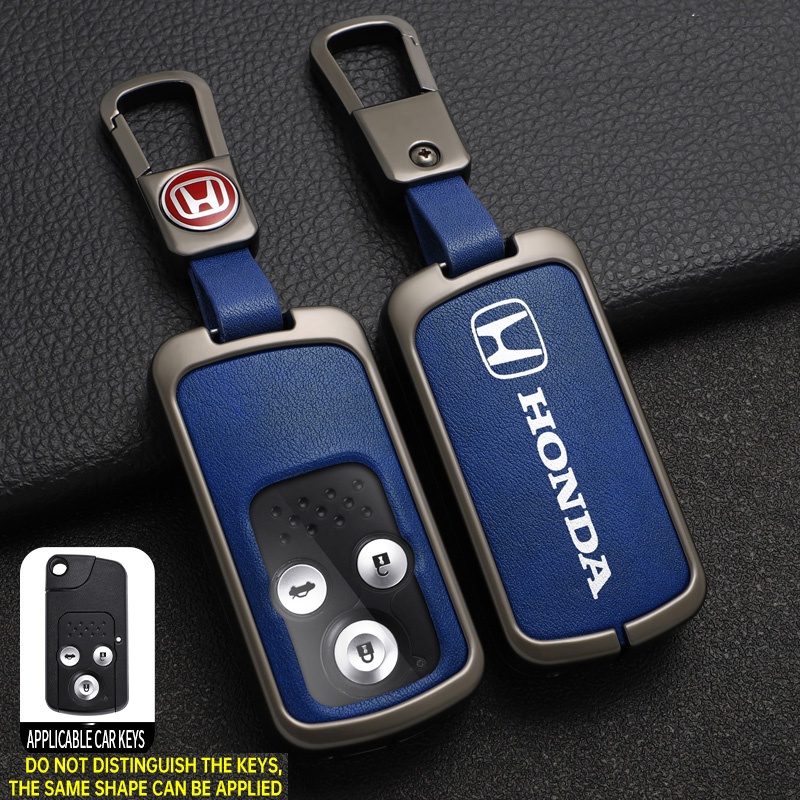 Vỏ Bọc Chìa Khóa Điều Khiển Từ Xa Bằng Hợp Kim Kẽm Phối Da Cho honda acura mdx rdx tl tsx zdx accord civic crv fit 2006-2015
