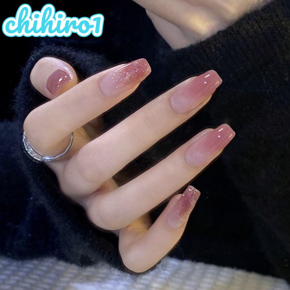 Chihiro1 Móng Tay Giả Đầu Vuông Chống Nước Che Phủ Toàn Diện