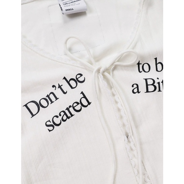 Áo Thun Tay Dài Dáng Ôm In Họa Tiết Cột Dây Phong Cách Mỹ Cho Nữ