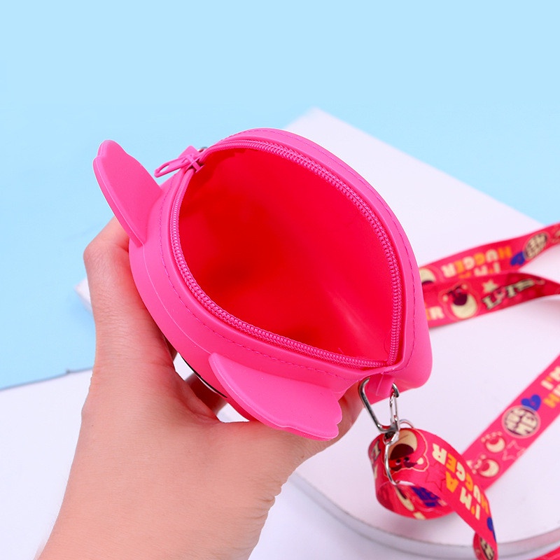 Túi đeo chéo hình gấu dâu lotso hoạt hình dễ thương cho bé gái, túi xinh cho bé