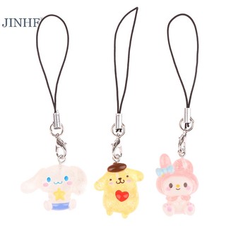 Jinhf sanrio Dây Treo Điện Thoại / Móc Khóa Hình melody cinnamoroll / melody / hello kitty Trang Trí Túi Xách