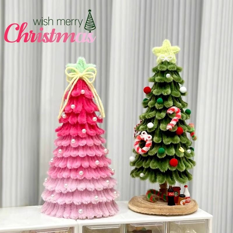 Cây Thông Giáng Sinh mini Dạng Xoắn Để Bàn Trang Trí Cho Bạn Gái diy 11.30 fx